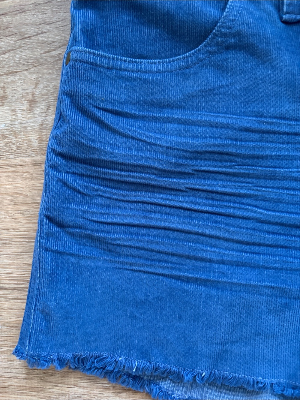 Carve Designs blue Corduroy Frayed Hem Shorts - Picture 4 of 5